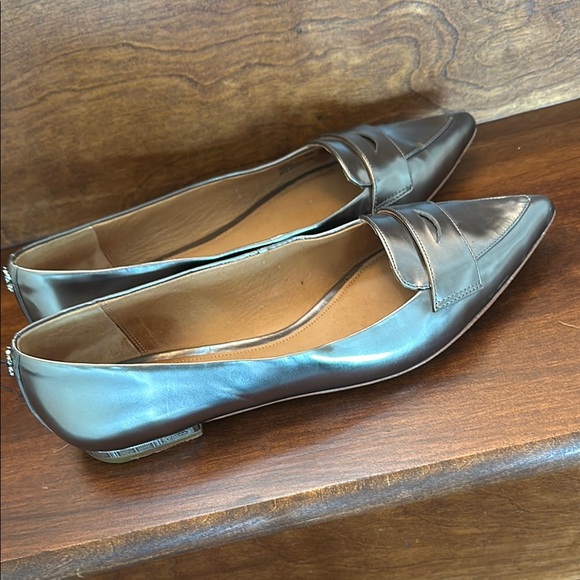 Coach Metallic Silver Women's Loafers - Picture 4 of 11